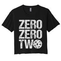 Pickleball Player Starting Score ZeroZero Two Serve First  Crop Top