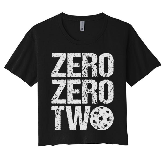 Pickleball Player Starting Score ZeroZero Two Serve First  Crop Top