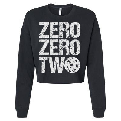 Pickleball Player Starting Score ZeroZero Two Serve First  Cropped Pullover Crew
