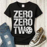 Pickleball Player Starting Score ZeroZero Two Serve First  Womens T-Shirt