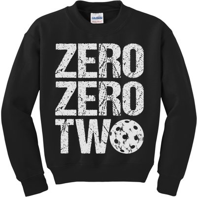 Pickleball Player Starting Score ZeroZero Two Serve First  Kids Sweatshirt