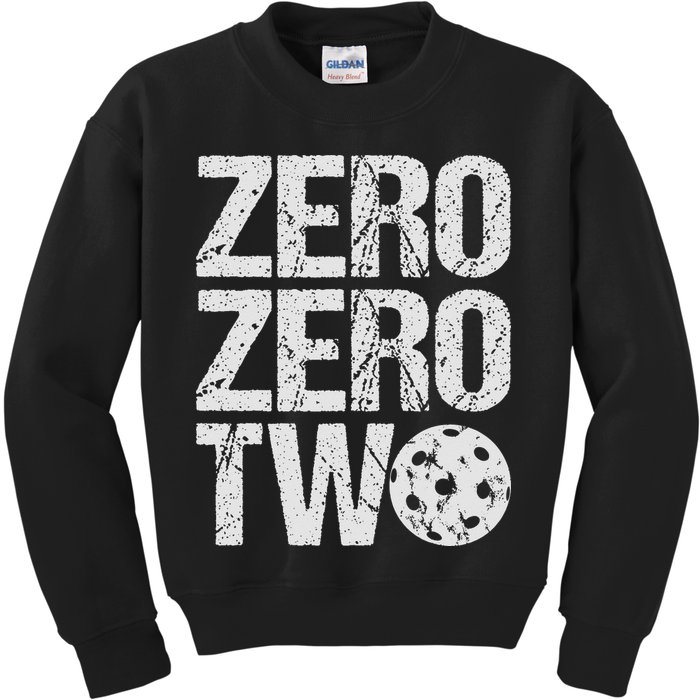 Pickleball Player Starting Score ZeroZero Two Serve First  Kids Sweatshirt