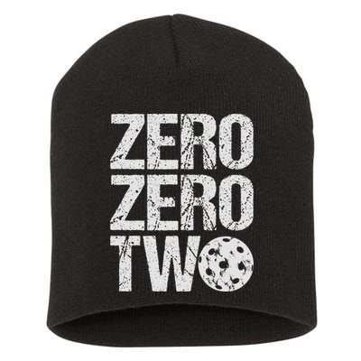 Pickleball Player Starting Score ZeroZero Two Serve First  Short Acrylic Beanie