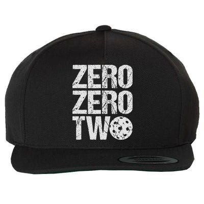 Pickleball Player Starting Score ZeroZero Two Serve First  Wool Snapback Cap
