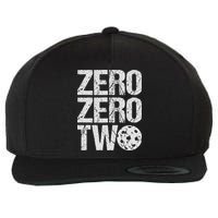 Pickleball Player Starting Score ZeroZero Two Serve First  Wool Snapback Cap