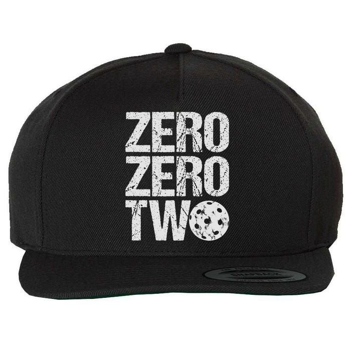 Pickleball Player Starting Score ZeroZero Two Serve First  Wool Snapback Cap