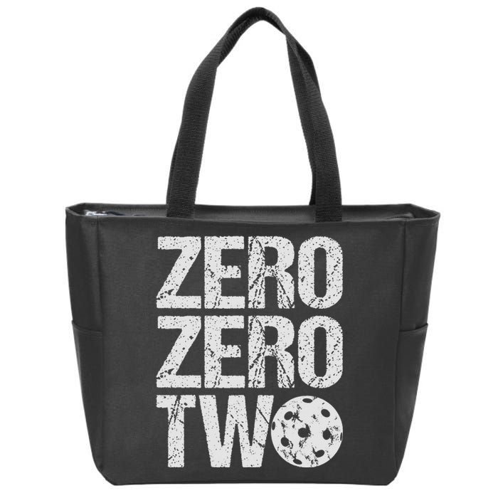 Pickleball Player Starting Score ZeroZero Two Serve First  Zip Tote Bag