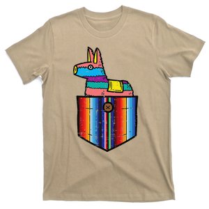 Pocket Pinata Serape Cinco De Mayo Mexican Fiesta Party T-Shirt