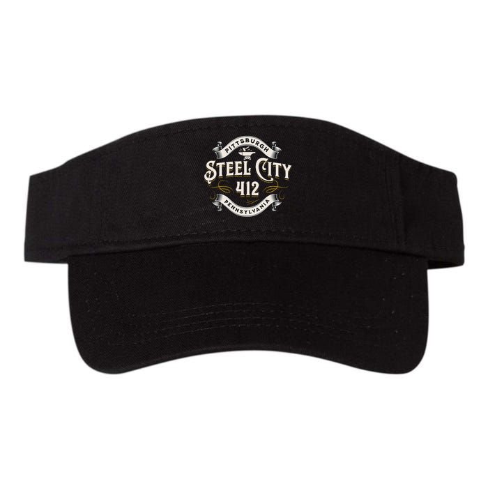 Pittsburgh Pennsylvania Steel City 412 Home Vintage Valucap Bio-Washed Visor