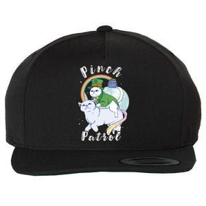 Pinch Patrol St Patricks Day Cats Green Saint Patrick's Day Gift Wool Snapback Cap