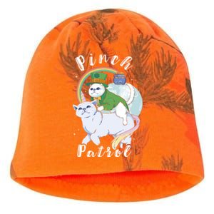 Pinch Patrol St Patricks Day Cats Green Saint Patrick's Day Gift Kati - Camo Knit Beanie