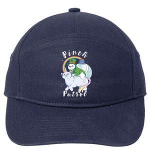 Pinch Patrol St Patricks Day Cats Green Saint Patrick's Day Gift 7-Panel Snapback Hat