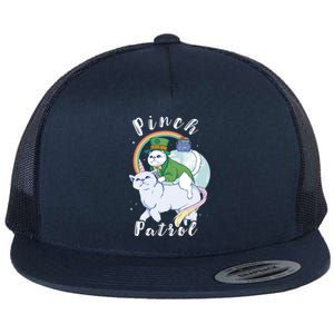 Pinch Patrol St Patricks Day Cats Green Saint Patrick's Day Gift Flat Bill Trucker Hat