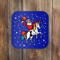 Pickleball Player Santa Claus Pickleball Paddle Christmas Gift Coaster