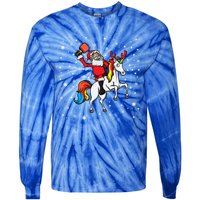 Pickleball Player Santa Claus Pickleball Paddle Christmas Gift Tie-Dye Long Sleeve Shirt