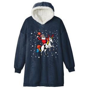 Pickleball Player Santa Claus Pickleball Paddle Christmas Gift Hooded Wearable Blanket