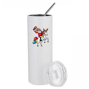 Pickleball Player Santa Claus Pickleball Paddle Christmas Gift Stainless Steel Tumbler