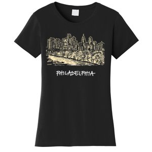 Philadelphia Pennsylvania Skyline Panorama Women's T-Shirt