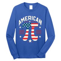 Patriotic Pi Symbol Usa American Flag Pi Day Math Teacher Gift Long Sleeve Shirt