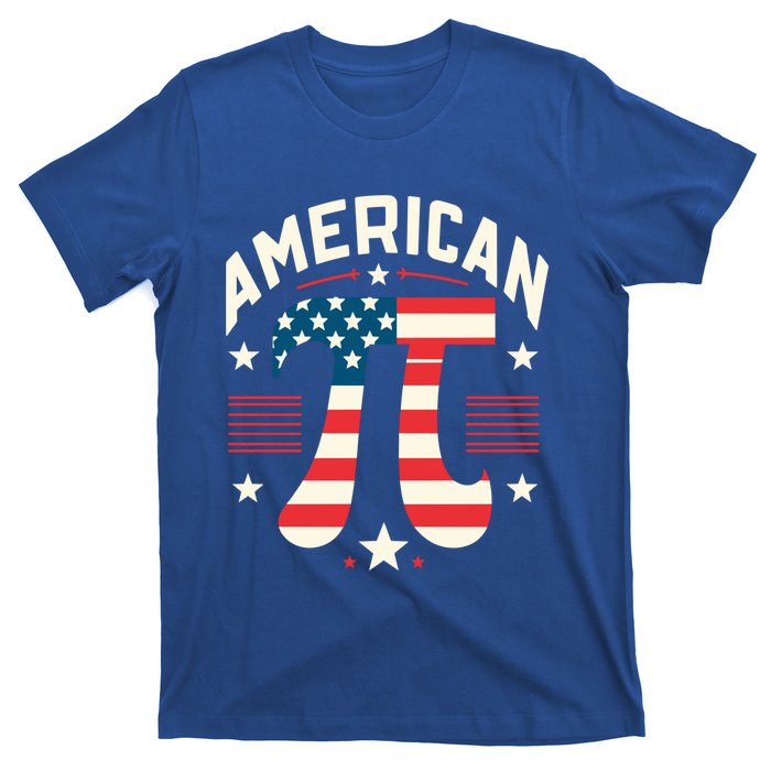 Patriotic Pi Symbol Usa American Flag Pi Day Math Teacher Gift T-Shirt