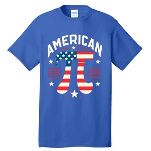 Patriotic Pi Symbol Usa American Flag Pi Day Math Teacher Gift Tall T-Shirt