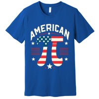 Patriotic Pi Symbol Usa American Flag Pi Day Math Teacher Gift Premium T-Shirt