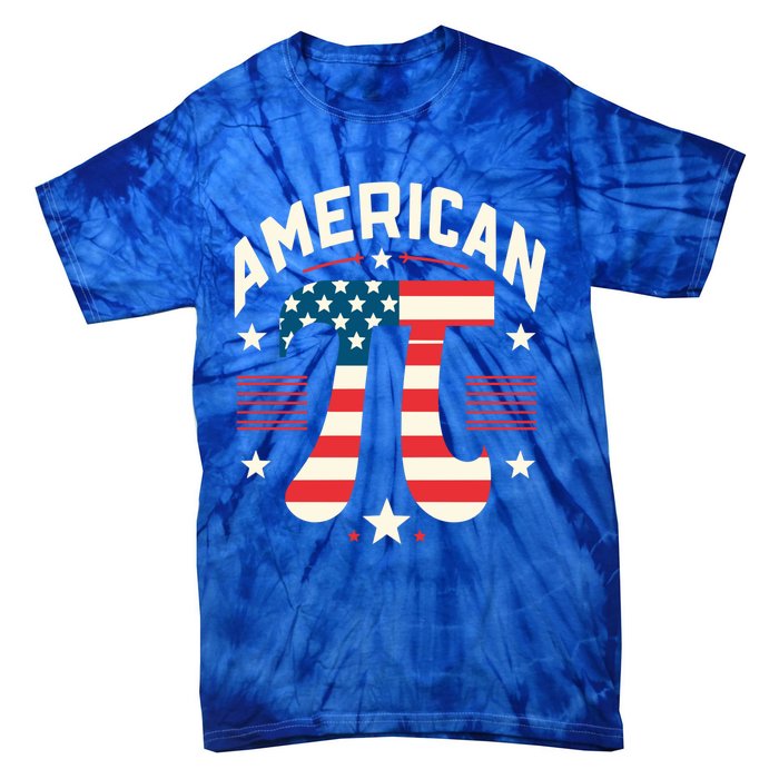 Patriotic Pi Symbol Usa American Flag Pi Day Math Teacher Gift Tie-Dye T-Shirt