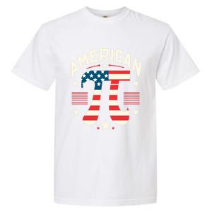 Patriotic Pi Symbol Usa American Flag Pi Day Math Teacher Gift Garment-Dyed Heavyweight T-Shirt