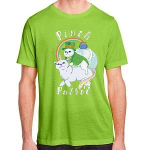 Pinch Patrol St Patricks Day Cats Green Saint Patrick's Day Adult ChromaSoft Performance T-Shirt