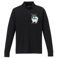 Pinch Patrol St Patricks Day Cats Green Saint Patrick's Day Performance Long Sleeve Polo