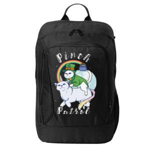 Pinch Patrol St Patricks Day Cats Green Saint Patrick's Day City Backpack