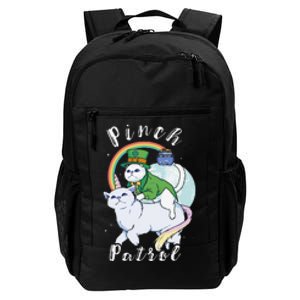 Pinch Patrol St Patricks Day Cats Green Saint Patrick's Day Daily Commute Backpack