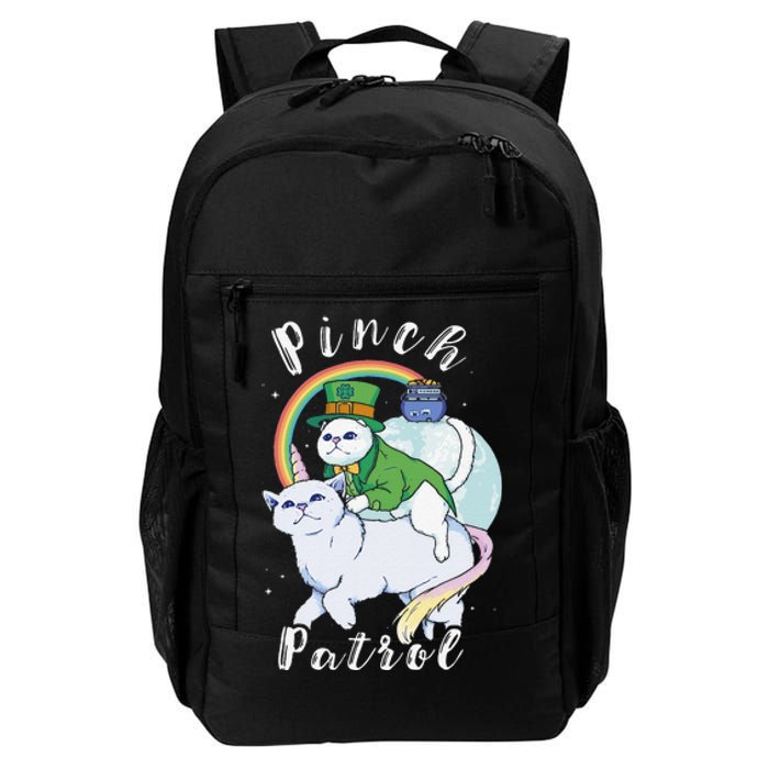 Pinch Patrol St Patricks Day Cats Green Saint Patrick's Day Daily Commute Backpack