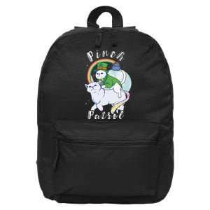 Pinch Patrol St Patricks Day Cats Green Saint Patrick's Day 16 in Basic Backpack