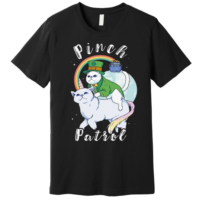 Pinch Patrol St Patricks Day Cats Green Saint Patrick's Day Premium T-Shirt