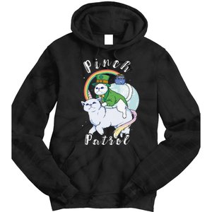 Pinch Patrol St Patricks Day Cats Green Saint Patrick's Day Tie Dye Hoodie