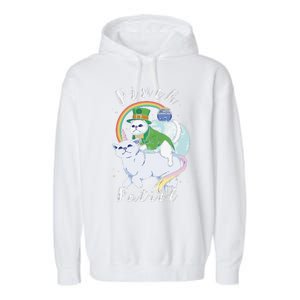 Pinch Patrol St Patricks Day Cats Green Saint Patrick's Day Garment-Dyed Fleece Hoodie