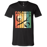 Philippines Palawan Surfing V-Neck T-Shirt