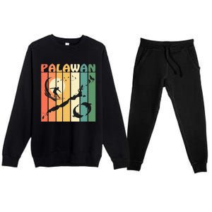 Philippines Palawan Surfing Premium Crewneck Sweatsuit Set