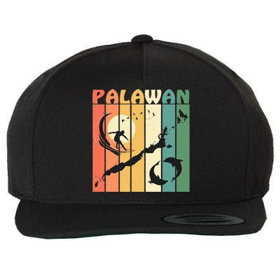 Philippines Palawan Surfing Wool Snapback Cap