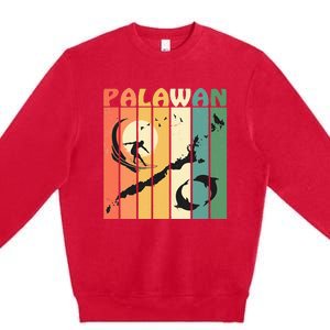 Philippines Palawan Surfing Premium Crewneck Sweatshirt