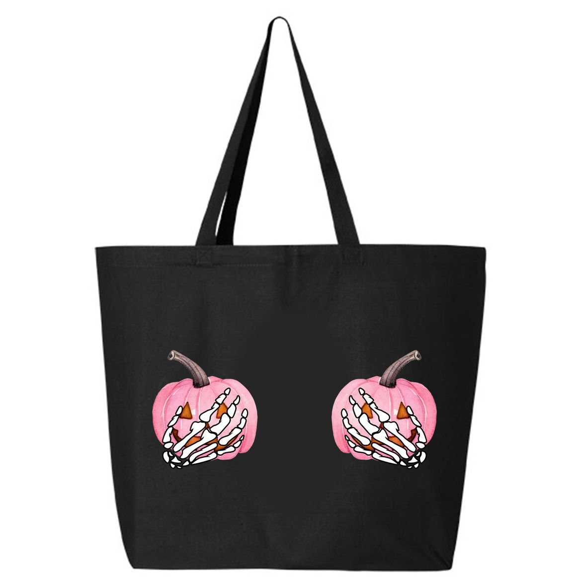 Pink Pumpkin Skeleton Breast Cancer 25L Jumbo Tote