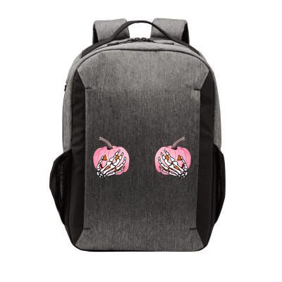 Pink Pumpkin Skeleton Breast Cancer Vector Backpack