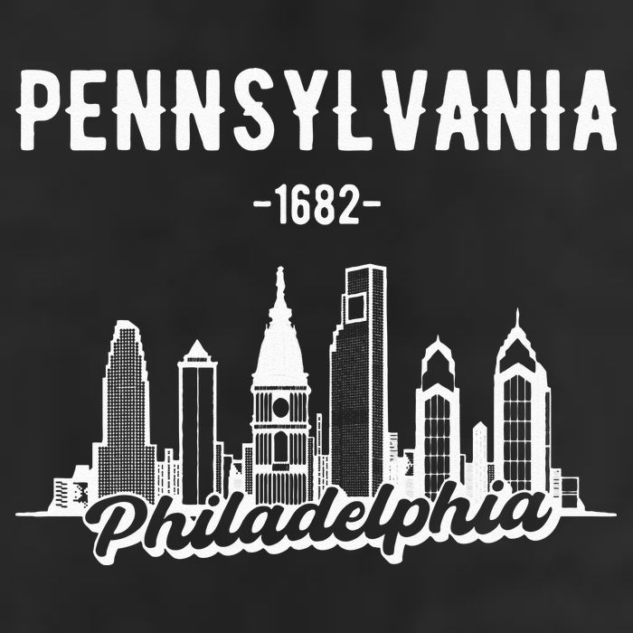 Philadelphia Pennsylvania Skyline 7 Panel Mesh Trucker Snapback Hat