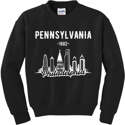 Philadelphia Pennsylvania Skyline Kids Sweatshirt