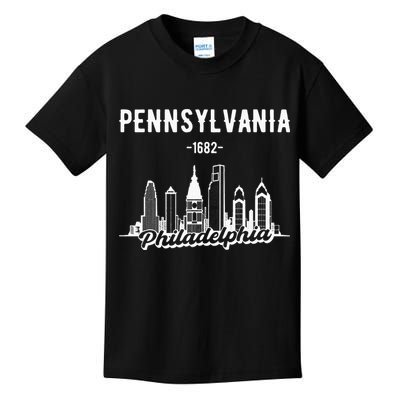 Philadelphia Pennsylvania Skyline Kids T-Shirt