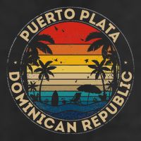 Puerto Plata Souvenir Dominican Republic Reminder 7 Panel Mesh Trucker Snapback Hat