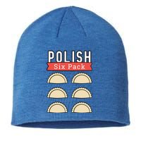 Polish Pierogi Six Pack Funny Abs Gym Design Gift Sustainable Beanie