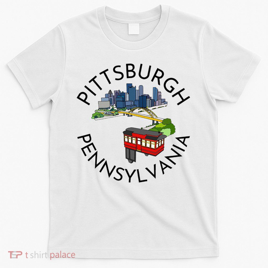 Pittsburgh Pennsylvania Steel City Skyline Bridge 412 T-Shirt