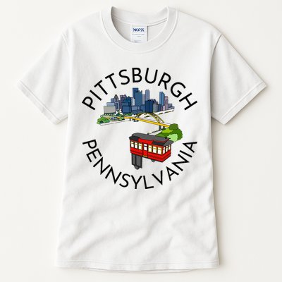 Pittsburgh Pennsylvania Steel City Skyline Bridge 412 Tall T-Shirt